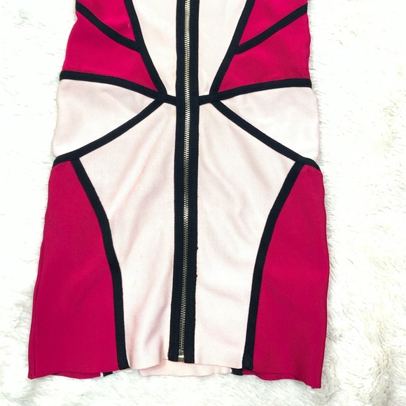 Bebe pink color block dress - Picture 5 of 9